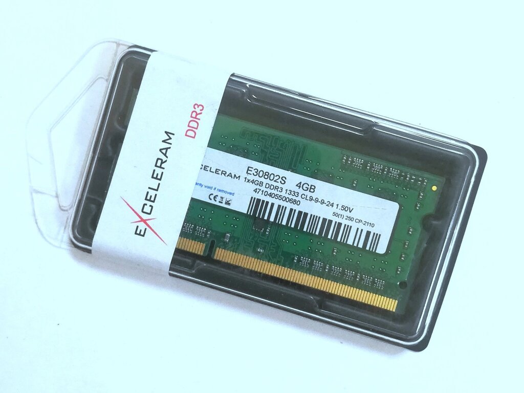 Модуль памяті для ноутбуку SoDIMM DDR3 4GB 1333 MHz eXceleram від компанії CyberTech - фото 1
