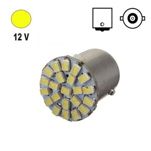 Автолампа Terra P21W/1156, цоколь BA15s, 3014x22smd, жовтий, 12V