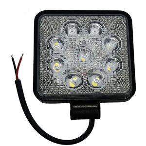 Фара світлодіодна D2, додаткова фара LED 27 W 9 LED 12/24 V (110х120х50 мм)