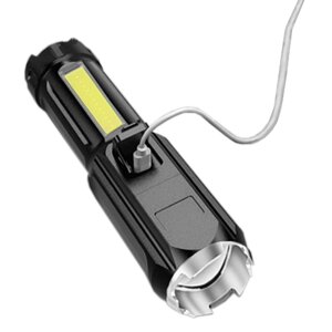 Потужний ручний ліхтар світильник акумуляторний 81022 ХРЕ + COB, ЗП mirco USB, вбудований акумулятор, зум