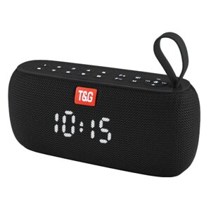 Портативна колонка TG177, Bluetooth, радіо, Power Bank, годинник, speakerphone, чорний