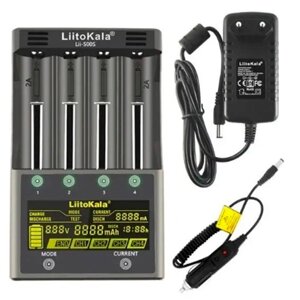 Універсальна зарядка для акумуляторів LiitoKala Lii-500S 220/12, АА, ААА, A, 14500, 16340, 18350, 18650