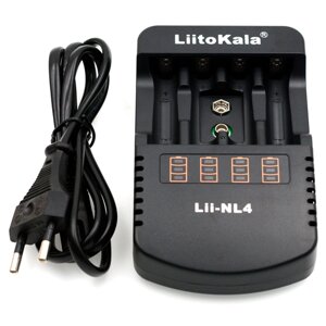Універсальна зарядка для акумуляторів LiitoKala Lii-NL4 4x-AA, AAA, 9 У Li-Ion, NiMH, NiCd
