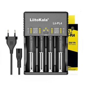 Універсальна зарядка для акумуляторів LiitoKala Lii-PL4 220/12 В 18650, 26650, Li-Ion, LiFePO4, Ni-Mh, Ni-Cd