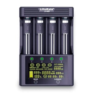 Універсальна зарядка LiitoKala Lii-600 для Li-ion, Ni-Mh, Ni-Cd акумуляторів, 220/12