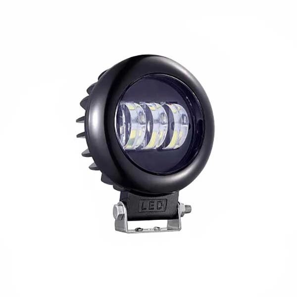 Фара LED кругла чорна 30W, 3 лампи, 10 / 30V 6000K товщина-65 мм від компанії ТОВ ЮГ АГРО ЗАПЧАСТЬ - фото 1