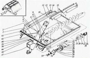 Кожух шнека днища РСМ-10.01.45.230Б ДОН-1500А / Б "Ростсельмаш"