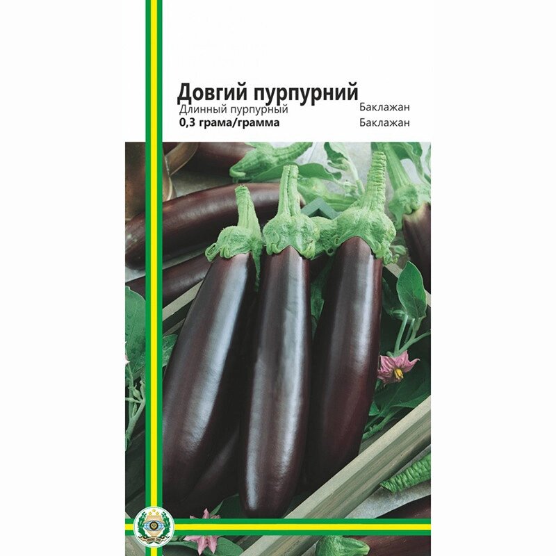 Насіння  баклажан  Довгий Пурпурний 0,2г від компанії Сад та Город - фото 1
