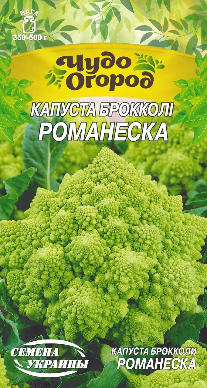 Насіння капуста брокколі Романеска 0.5 г від компанії Сад та Город - фото 1