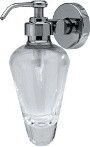 Дозатор для жидкого мыла стекло хромированная латунь 150 мл Merida Hotel форма конус