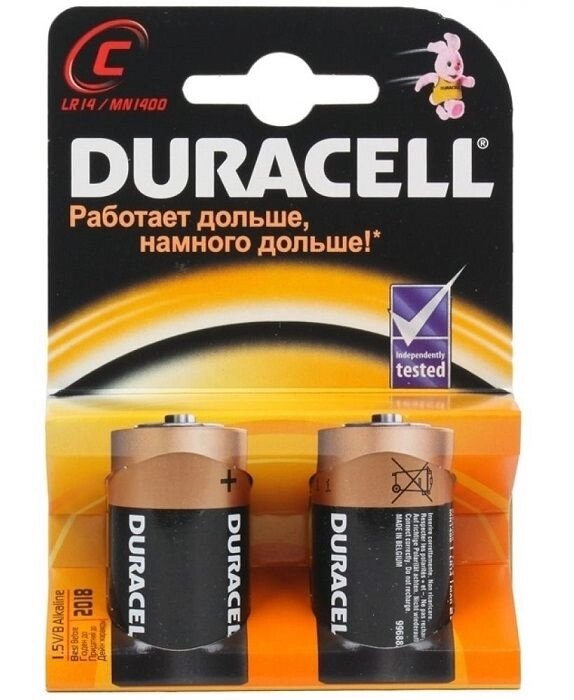 DURACELL Basic C батарейки алкалінові 1.5V LR14 2шт від компанії Меріда-Україна ТОВ - фото 1