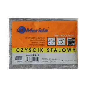 Губка металева пад зі сталевої вовни упаковка 12штук Merida в Харківській області от компании Мерида-Украина ООО
