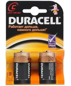 DURACELL Basic C батарейки алкалінові 1.5V LR14 2шт