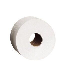 Туалетний папір джамбо 180м 2слоя целюлоза біла перфорація міцна діаметр 19см Merida Top упк 12 рулонів арт. PTB201