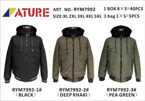 Куртка чоловіча Nature RYM-7992-2 (XL-5XL)