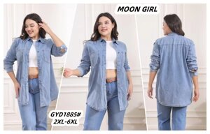 Джинсова сорочка жіноча Moon Girl, GYD1885 розмір 2XL-6XL