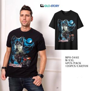 Чоловіча футболка Glo-Story MPO - 5492 в Закарпатській області от компании Glo-Story оптом из Венгрии.