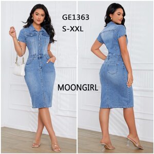 Джинсові плаття жіночі Moon Girl, GE1363 розмір S-2XL