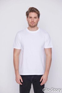 Чоловіча футболка Glo-story MPO-D0100 S / M / L / XL / XXL (уп. 10 шт.) біла