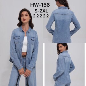 Джинсова сорочка жіноча Moon Girl, HW156 розмір S-2XL