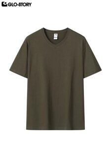 Чоловіча футболка Glo-story MPO - 4722 S / M / L / XL / XXL (уп. 10 шт.) хаки в Закарпатській області від компанії Glo-Story оптом из Венгрии.