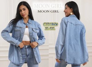Джинсова сорочка жіноча Moon Girl, GYD 1860 розмір XL-5XL