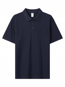 Чоловіча футболка поло MTS-B3412 3XL-4XL-5XL (уп. 6 шт.) темно-синя