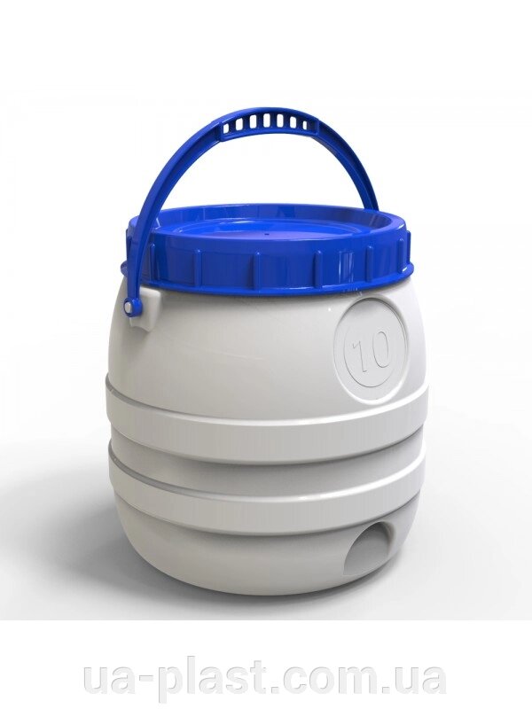Бідон 10 л для води харчовий пластиковий від компанії ЮА-ПЛАСТ - фото 1