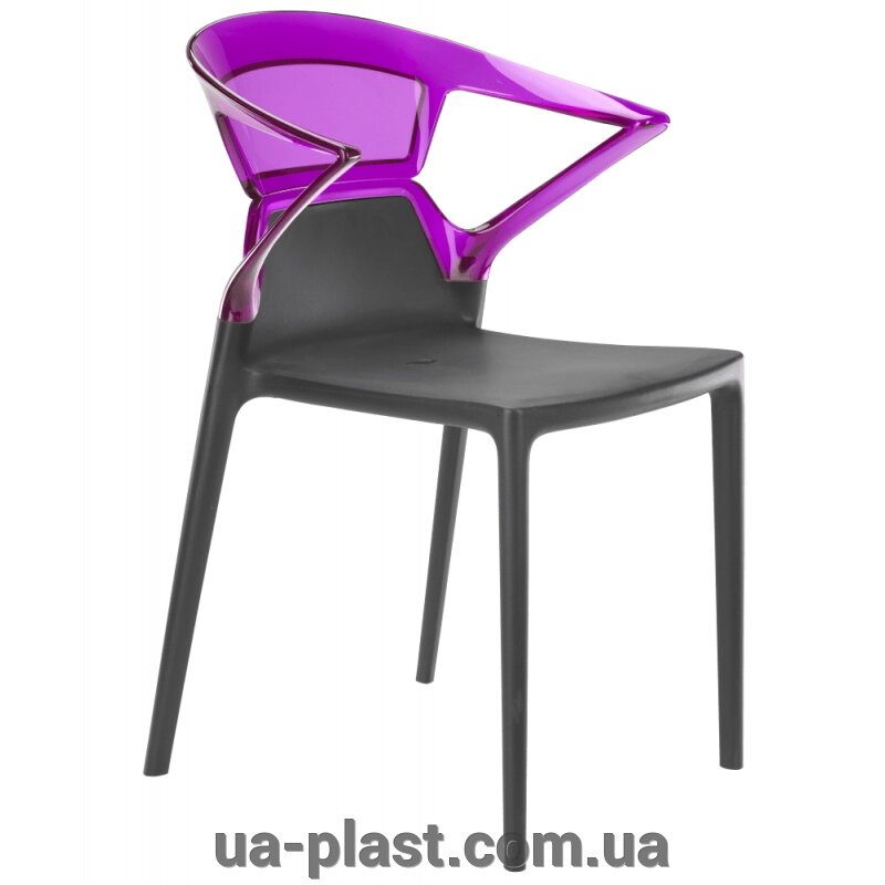 Крісло PAPATYA EGO-K  антрпцит сидіння, верх прозоро-пурпурний від компанії ЮА-ПЛАСТ - фото 1