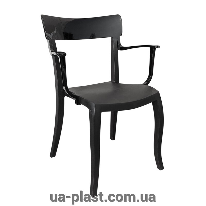 Крісло PAPATYA HERA-K чорне сидіння, верх чорний від компанії ЮА-ПЛАСТ - фото 1