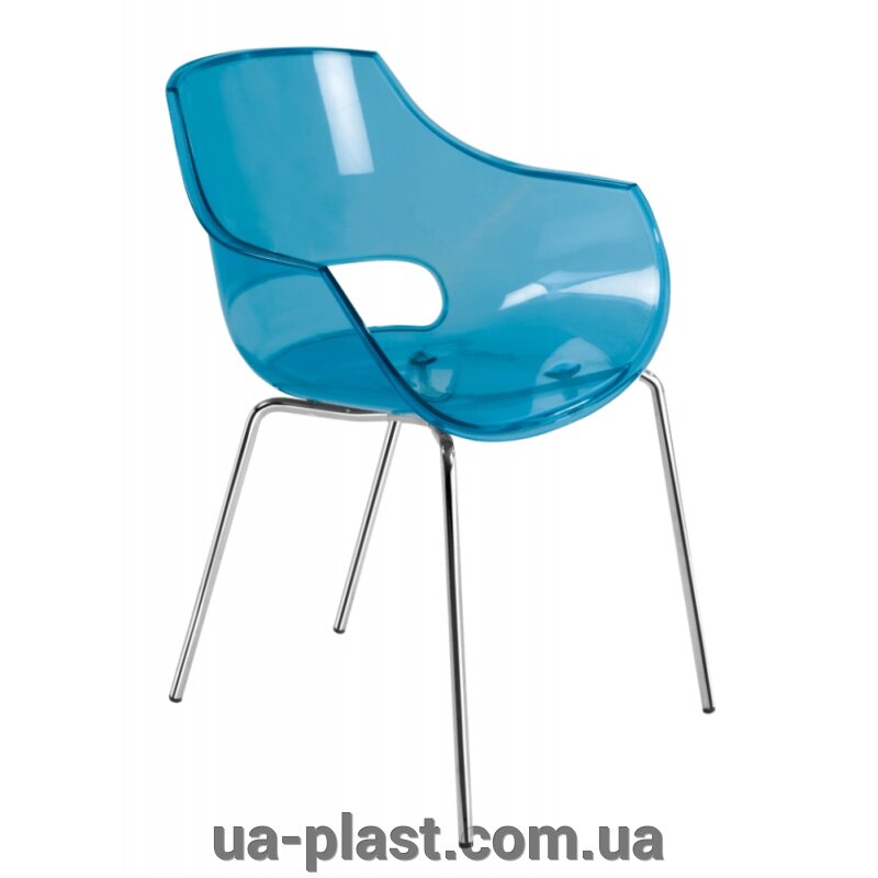 Крісло PAPATYA OPAL прозоро-синє від компанії ЮА-ПЛАСТ - фото 1