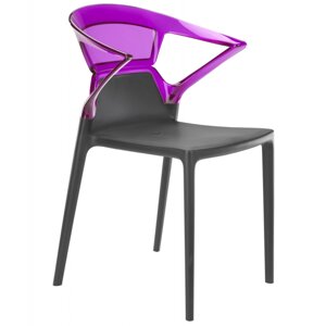 Крісло PAPATYA EGO-K антрпцит сидіння, верх прозоро-пурпурний