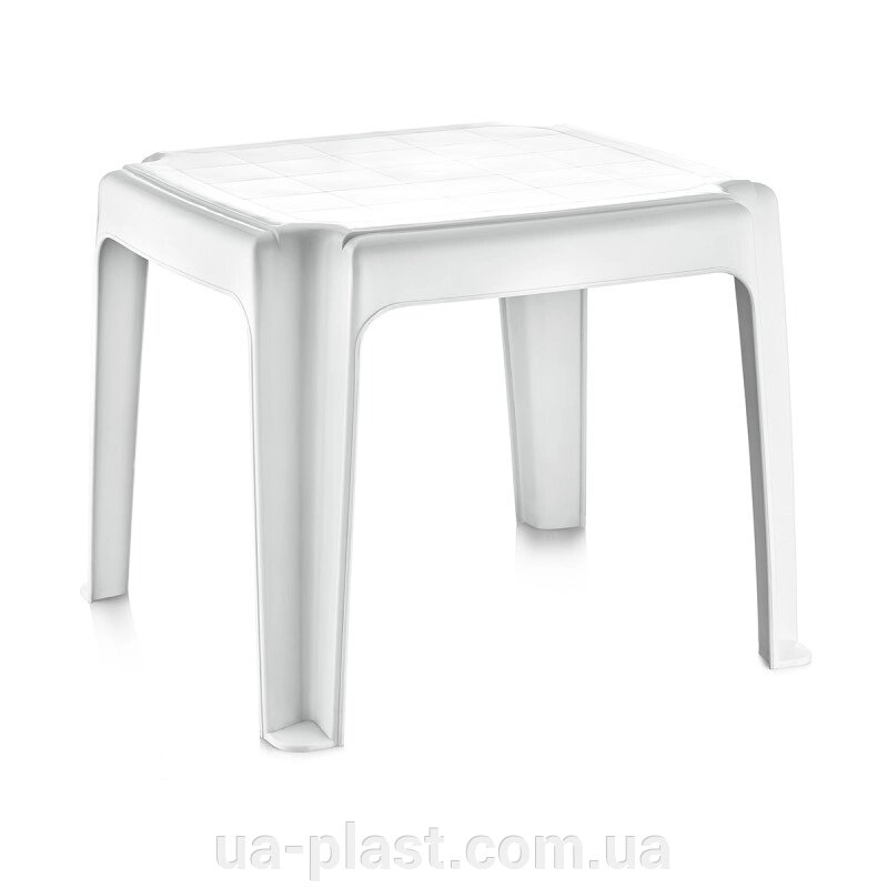 Столик для шезлонгу IRAK PLASTIK 45х45 білий від компанії ЮА-ПЛАСТ - фото 1
