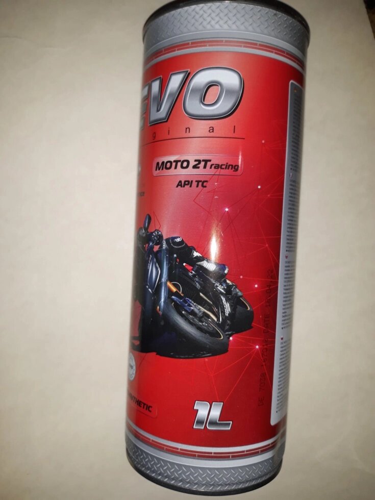 Олія напівсентитична 2 х тактна EVO MOTO RACING 2T (RED) 1L для скутера Honda Dio 27-28 від компанії Benzomoto - фото 1