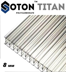 Стільниковий полікарбонат Soton Titan (Х3) 8 мм 2,1х12 м прозорий