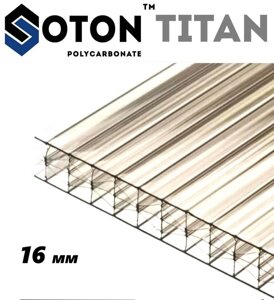Стільниковий полікарбонат Soton Titan (Х3) 16 мм 2,1х6 м прозорий