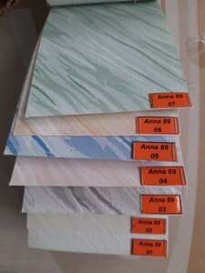 Вертикальні тканинні жалюзі - "американського" типу (89 мм), каталог тканин №2.