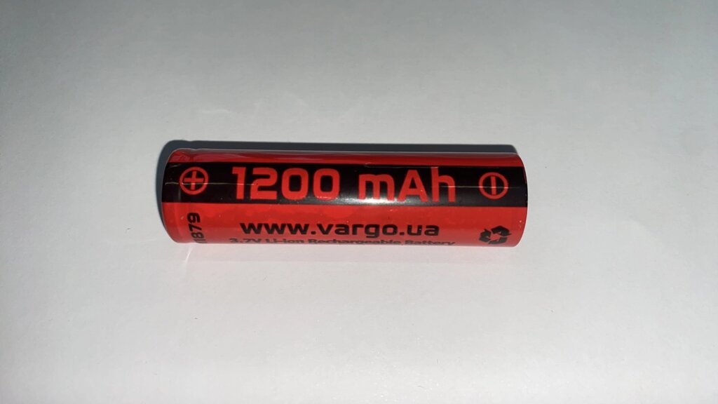 Акумулятор літій-іонний 18650 VARGO 1200mAh від компанії tvsputnik - фото 1