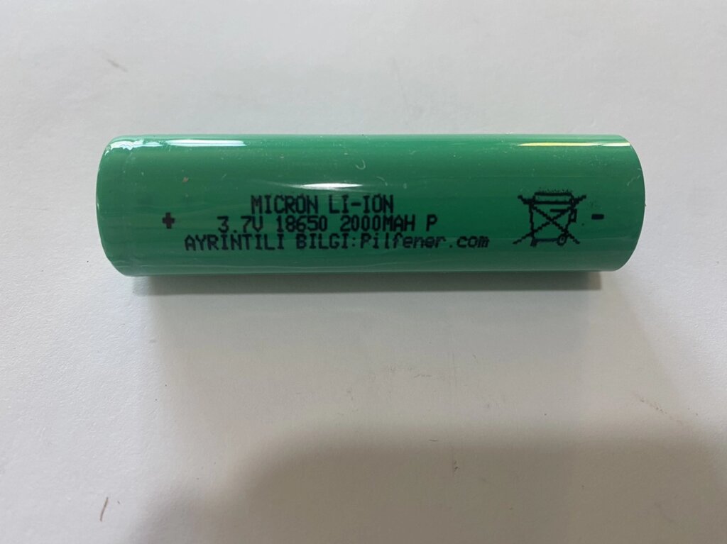 Акумулятор Micron 18650 Li-Ion 2000 mAh, 3.7v від компанії tvsputnik - фото 1