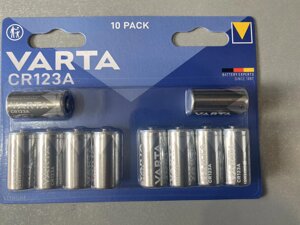 Батарейка літієва CR123A Varta Lithium Power 3V (10шт)