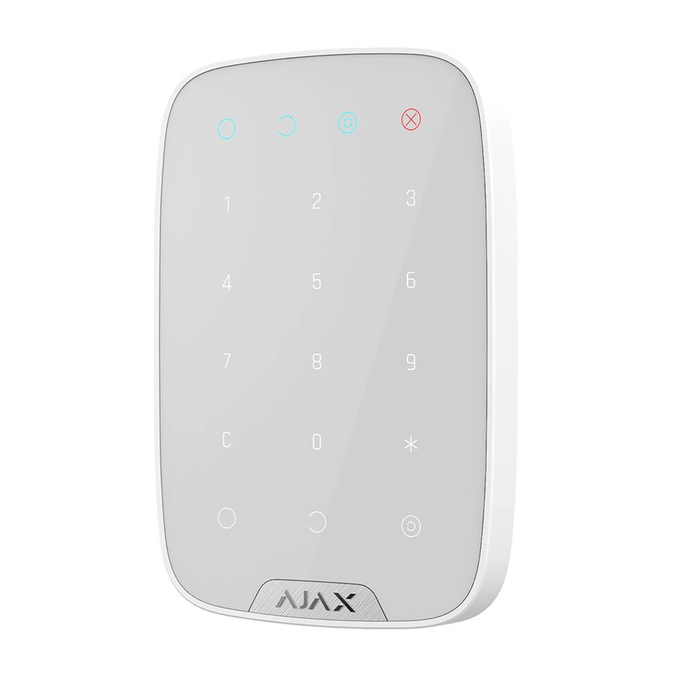 Бездротова сенсорна клавіатура Ajax KeyPad (біла) від компанії tvsputnik - фото 1