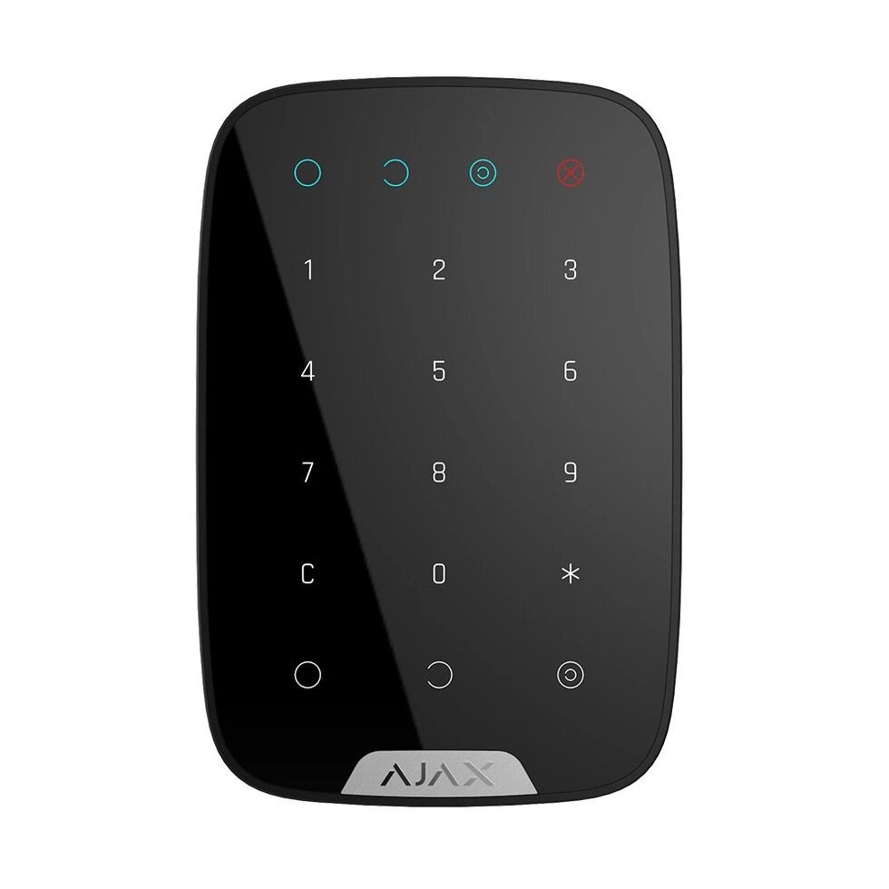 Бездротова сенсорна клавіатура Ajax KeyPad (чорна) від компанії tvsputnik - фото 1