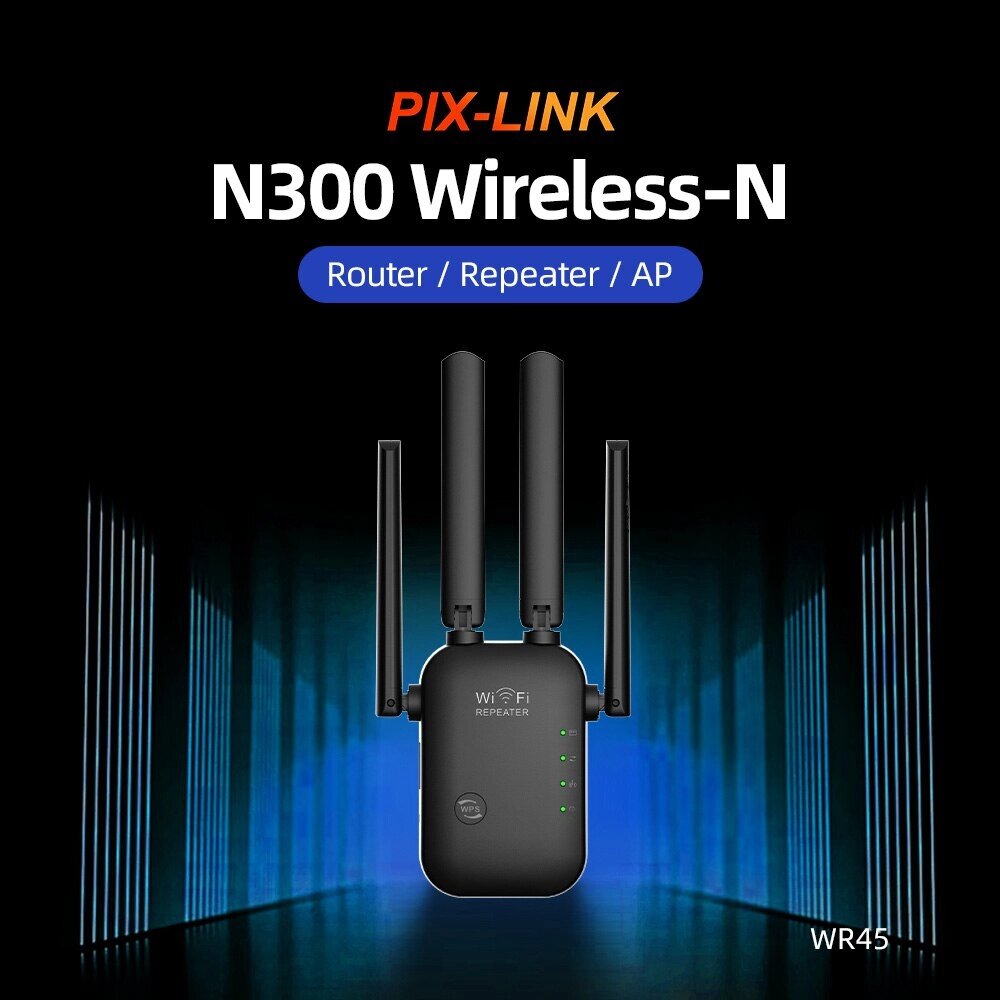 Бездротовий ретранслятор Pix-link WR45 (підсилювач сигналу Wi-Fi) від компанії tvsputnik - фото 1