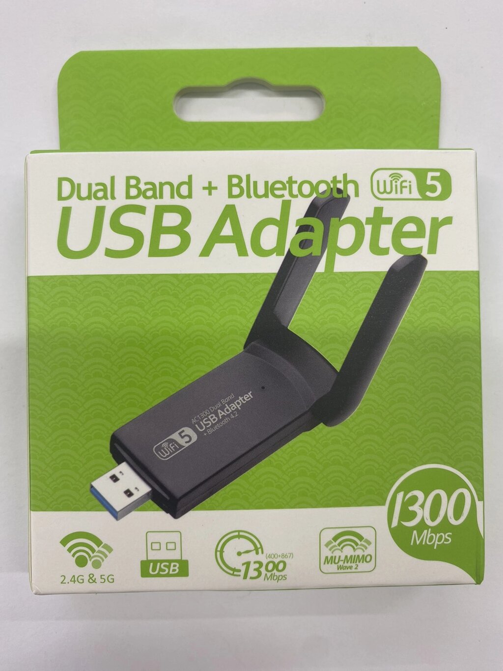 Двохдіапазонний USB WiFi адаптер 1300 Mbps (із двома потужними антенами) від компанії tvsputnik - фото 1