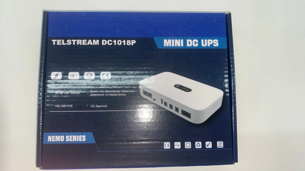 Джерело безперебійного живлення ДБЖ Telstream DC1018P White 5V-12V (Білий) від компанії tvsputnik - фото 1