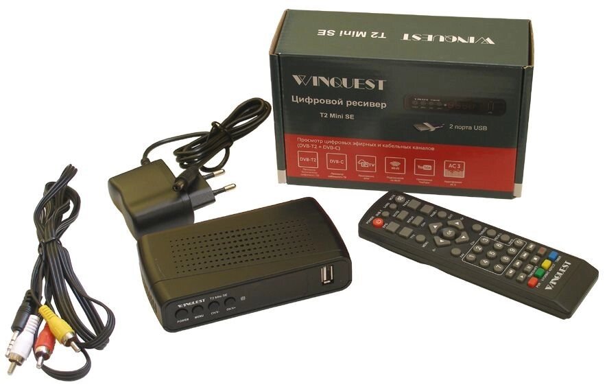 Ефірний тюнер Winquest T2 Mini SE (Youtube, IPTV, звук AC-3) від компанії tvsputnik - фото 1