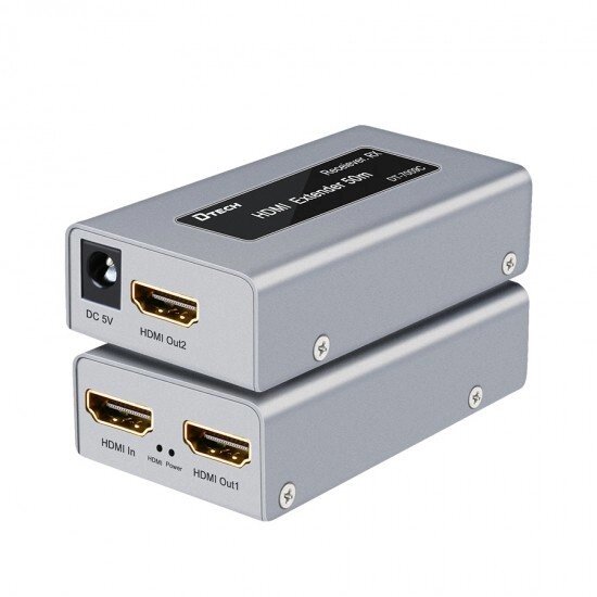 HDMI удлинитель D-Tech DT-7009C (по витой паре САТ5е/6 до 60 м) від компанії tvsputnik - фото 1