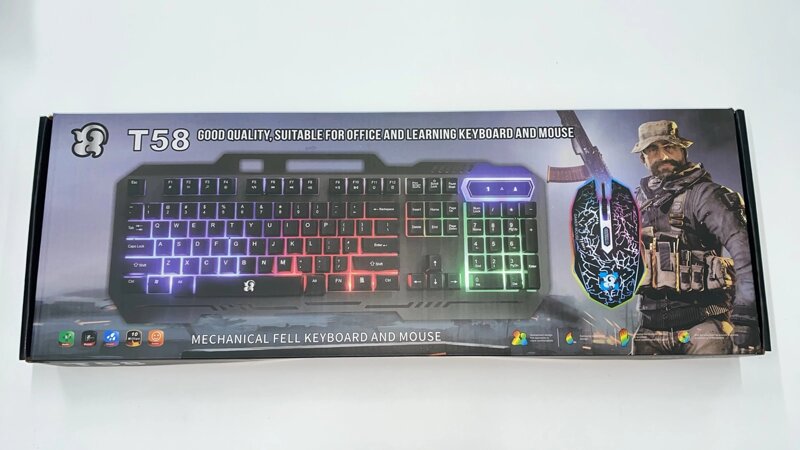MECHANICALL FELL KEYBOARD AND MOUSE T58