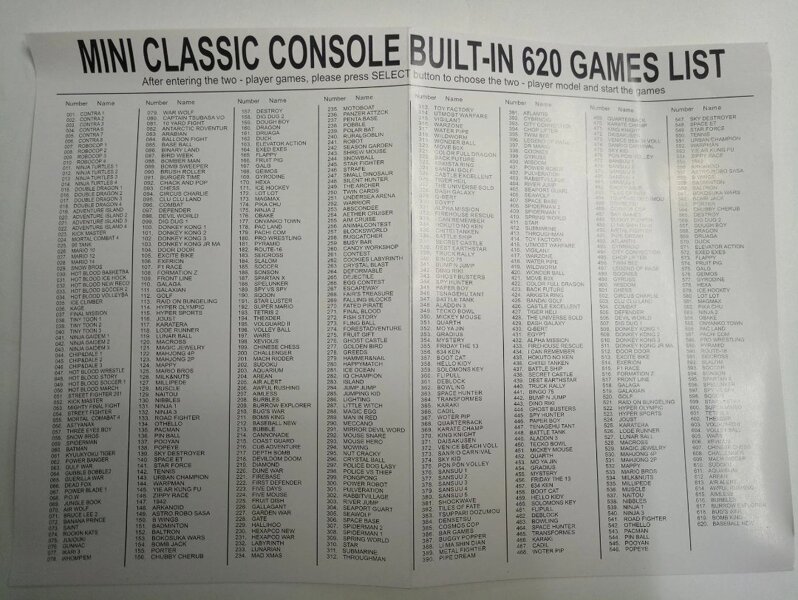 Игровая приставка Денди мини (Dendy 8-bit) 620 игр (240671861