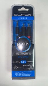 Кабель AUX prolink 3.5 mm st - 2 RCA (5 м)